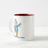 魚釣りおもしろいマググ魚釣りユーモア魚釣りビッグフィッシュ ツートーンマグカップ (正面左)