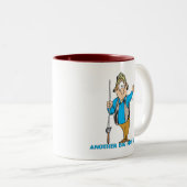 魚釣りおもしろいマググ魚釣りユーモア魚釣りビッグフィッシュ ツートーンマグカップ (正面右)