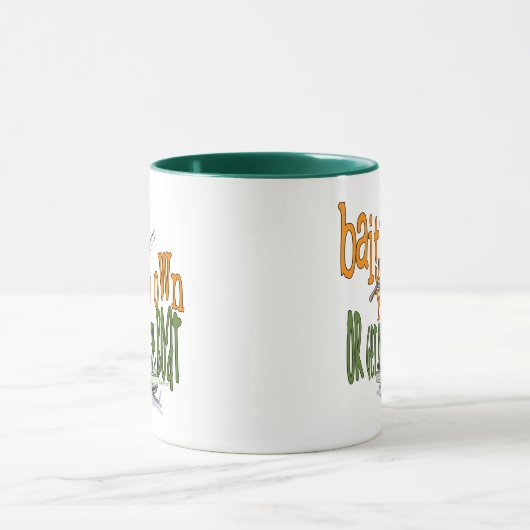 魚釣りおもしろいマググ魚釣りユーモア魚釣りベイト マグカップ (中央)