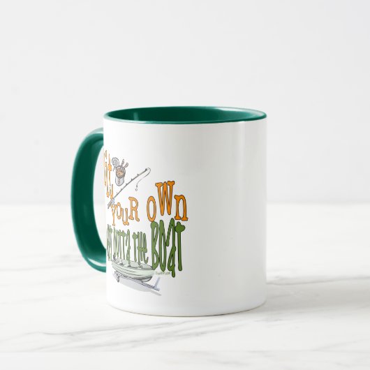 魚釣りおもしろいマググ魚釣りユーモア魚釣りベイト マグカップ (正面左)