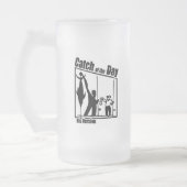 魚釣りおもしろいマグ魚釣りユーモア魚釣りキャッチ フロストグラスビールジョッキ (左)