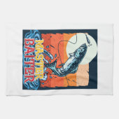 魚釣りおもしろいマスターバイター キッチンタオル (横)