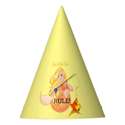 魚釣りおもしろいマーメイドガールサンダー_コーブ パーティーハット (正面)