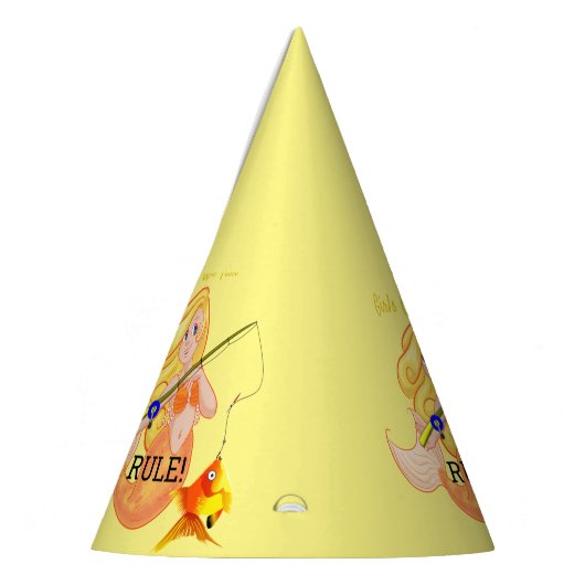 魚釣りおもしろいマーメイドガールサンダー_コーブ パーティーハット (左)