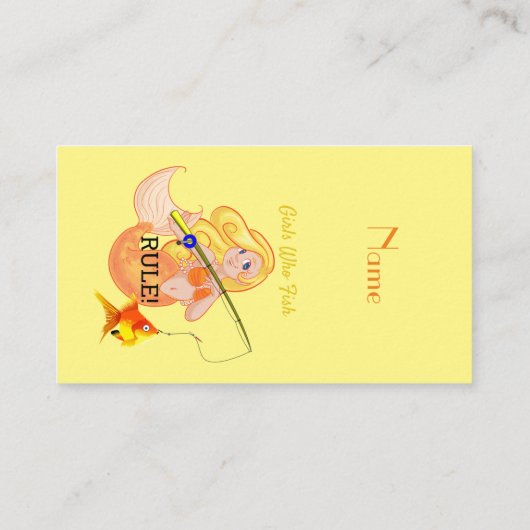 魚釣りおもしろいマーメイドガールサンダー_コーブ 名刺 (裏面)