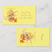 魚釣りおもしろいマーメイドガールサンダー_コーブ 名刺 (正面/裏面)