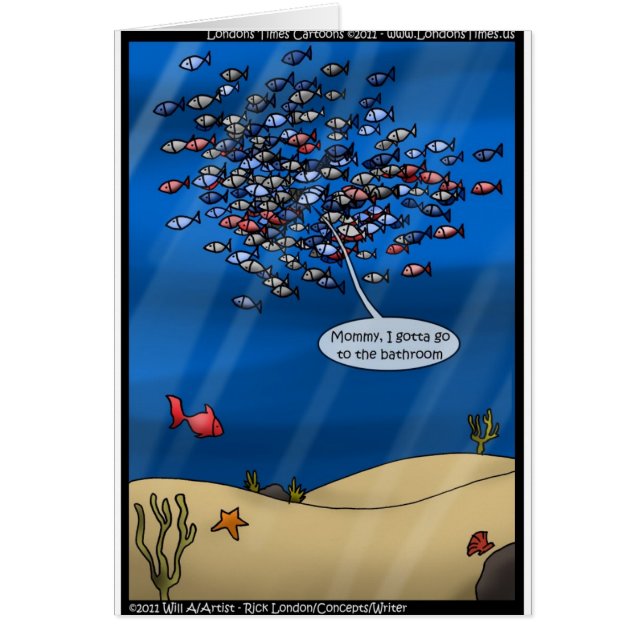 魚釣りおもしろい休暇ギフトティーカード等 (正面)