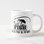 魚釣りおもしろい引用文トーク魚釣りバスコワーカー ジャンボコーヒーマグカップ (右)
