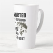 魚釣りおもしろい引用文ワークラルグミートバス カフェラテマグ (右アングル)