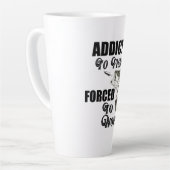 魚釣りおもしろい引用文ワークラルグミートバス カフェラテマグ (左アングル)