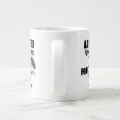 魚釣りおもしろい引用文ワークラルグミートバス ジャンボコーヒーマグカップ (裏面)