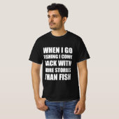 魚釣りおもしろい引用文 Tシャツ (正面フル)