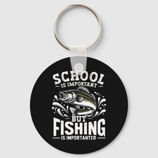 魚釣りおもしろい漁師学校は重要だがFi キーホルダー (正面)