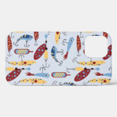 魚釣りおもしろい魚釣りパターン Case-Mate iPhoneケース (裏面 (横))