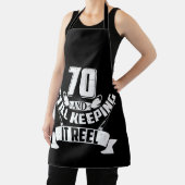 魚釣りおもしろい70位の誕生日贈与漁師70年 エプロン (インサイチュ)