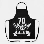 魚釣りおもしろい70位の誕生日贈与漁師70年 エプロン (正面)