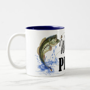 魚釣りおもしろい·ウーマン·ツートーン·コーヒー·マグ ツートーンマグカップ