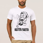 魚釣りおもしろいTシャツ、MASTER BAITER Tシャツ (正面)