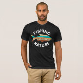 魚釣りおよび自然ヴィンテージTシャツ Tシャツ (正面フル)