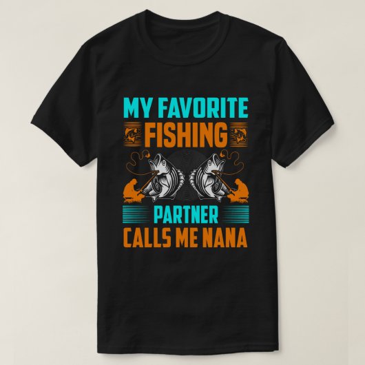 魚釣りお気に入りのパートナーがNANAヴィンテージと呼ぶ Tシャツ (デザイン正面)