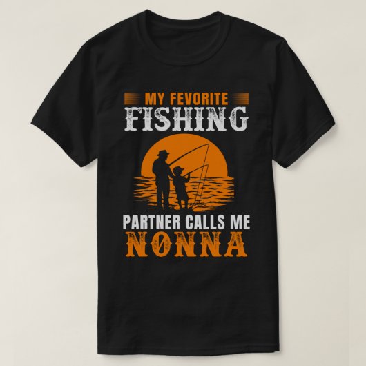 魚釣りお気に入りのパートナーがNONNAヴィンテージと呼ぶ Tシャツ (デザイン正面)