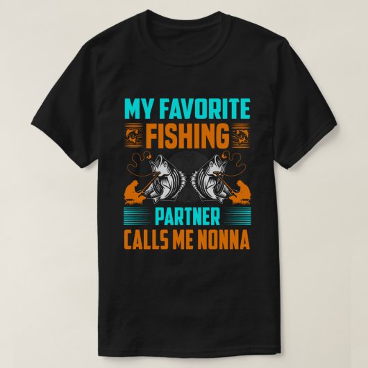 魚釣りお気に入りのパートナーがNONNAヴィンテージと呼ぶ Tシャツ (デザイン正面)