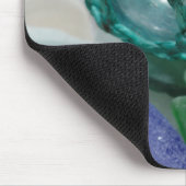 魚釣りがガラスに浮かぶアラスカ マウスパッド (コーナー)