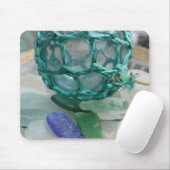 魚釣りがガラスに浮かぶアラスカ マウスパッド (マウス)