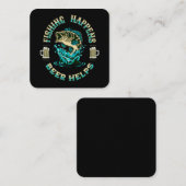 魚釣りが発生ビール救済! スクエア名刺 (正面/裏面)