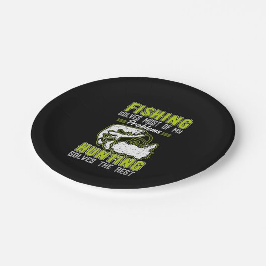 魚釣りが私の問題のほとんどを解決 ペーパープレート (アングル)