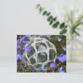 魚釣りが花の間で浮く ポストカード (スタンド正面)