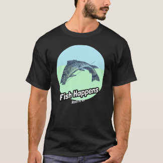 魚釣りがTシャツを着て回る Tシャツ