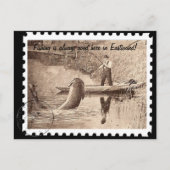 魚釣りここイーストサウンド ポストカード (正面)