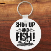 魚釣りことわざ魚釣り キーホルダー (正面)