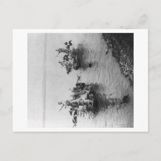 魚釣りでグランドカナルでスーチョウ中国 ポストカード (正面)