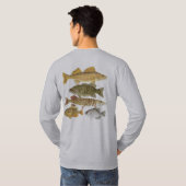 魚釣りで引っ掛けられる Tシャツ (裏面フル)