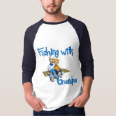 魚釣りとグランドパ魚釣りシャツ Tシャツ (正面)