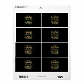 魚釣りとゴルフの輪郭 ラベル (フルシート)