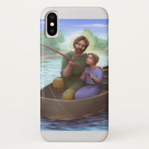 魚釣りとサンジョセフ iPhone X ケース