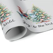 魚釣りとサンタクロースのクリスマスホリデー ラッピングペーパー (ロールコーナー)