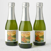 魚釣りとパパはリールおもしろい! スパークリングワインラベル (ボトル)