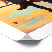 魚釣りとパパヴィンテージアートプリント ポスター (角)