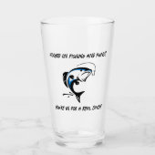魚釣りとパンに夢中?-魚釣り タンブラーグラス (正面)