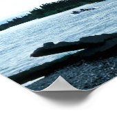 魚釣りとボートでケナイ川 ポスター (角)