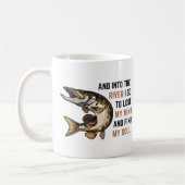 魚釣りと川に私は私の心を失うために行く コーヒーマグカップ (左)