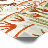 魚釣りと沼地の鳥 ポスター (角)