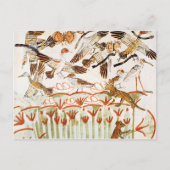 魚釣りと沼地の鳥 ポストカード (正面)