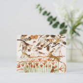 魚釣りと沼地の鳥 ポストカード (スタンド正面)