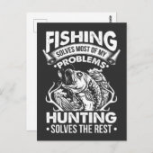 魚釣りと狩りの問題皮肉な魚の恋人 ポストカード (正面/裏面)