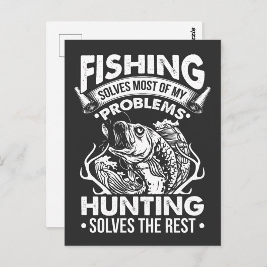 魚釣りと狩りの問題皮肉な魚の恋人 ポストカード (正面/裏面)